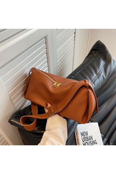 HONEY BAG Τσάντα χειρολαβής από μαλακό συνθετικό δέρμα μοντέλο Baf Cylinder
