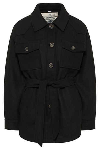 Dreimaster Vintage Übergangsjacke aus Wollgemisch rauchig