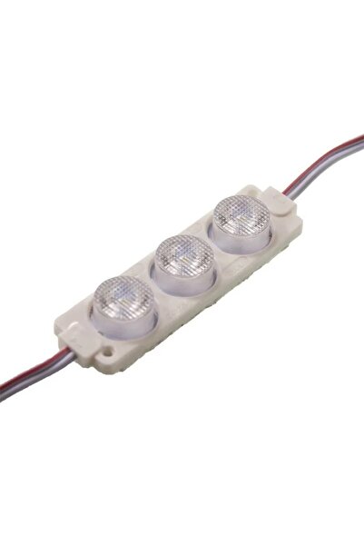 Genel Markalar 12 Volt 3’lü Lensli 3 Watt 3030 Reklamcı Modül Beyaz (10 ADET)