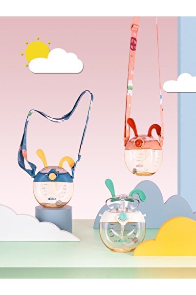 DILLER 330 Ml Unbreakable Tritan Rabbit Shaped Red Children's Water Bottle with Hanger