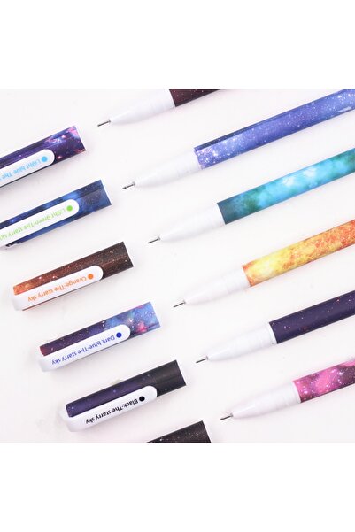 hediyesahibi Galaxy Colored Gel Pen Set of 6