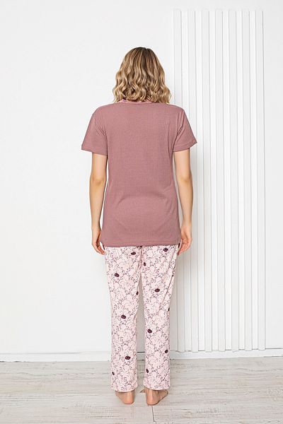 DONLİZZA 1520 Model Report Fabric Pajamas Set
