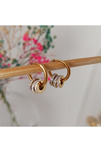 Purplefly Jewels Kadın Çıkarılabilir Zirkon Taş Çoklu Halkalı Kararmaz Çelik ...