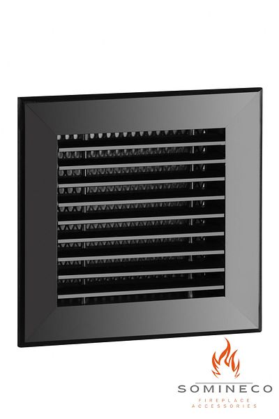 SOMINECO Aluminum Black Linear Fireplace-Air Conditioner-Closet Vent 15x15x5 Cm
