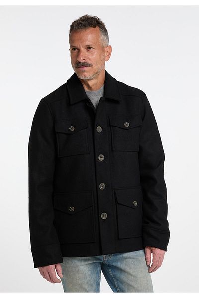 Dreimaster Vintage Übergangsjacke aus Wollgemisch rauchig