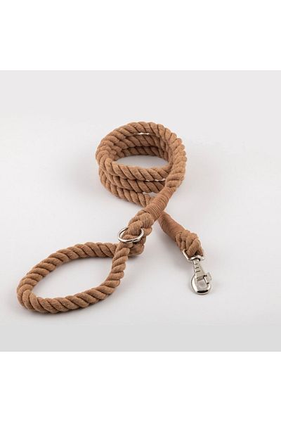 Lusi Doog Light Brown Dog Walking Leash Dog Walking Strap Natural Cotton Rope Rope