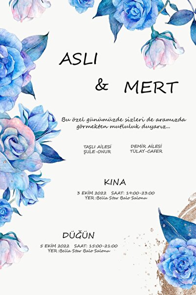 Belinay Düğün Davetiyesi 106 01 (1000 ADET)