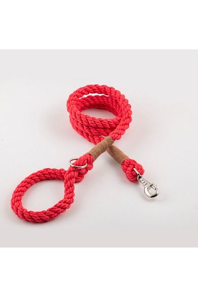 Lusi Doog Pink Dog Travel Rope 200 Cm Natural Cotton Rope Rope Dog Travel Strap