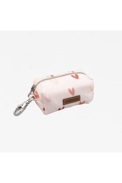 Lusi Doog Pink Heart Dog Waste Bag - Poop Bag and Stool Bag