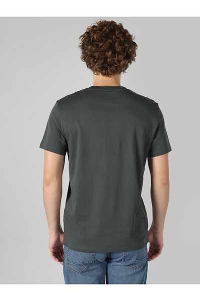 Colin's Regular Fit Crew Neck Basic Anthracite Men's Short Sleeve T-Shirt