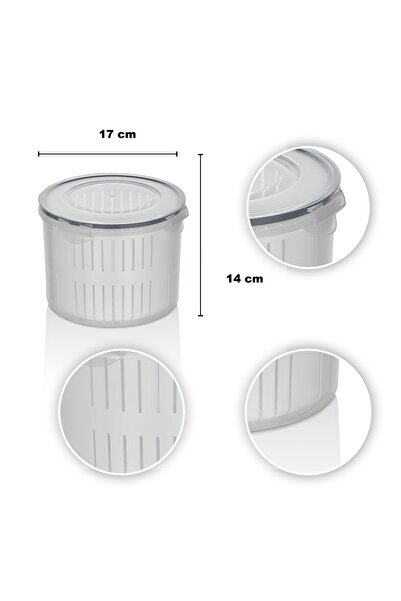 MHK Collection Olive Pickle Storage Container with Olive Bowl and Strainer