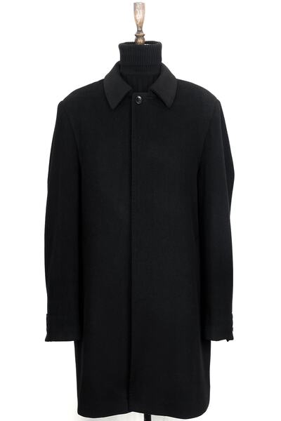 ŞAN GİYİM 903 Men's Black Baby Collar Oversize Short Coat