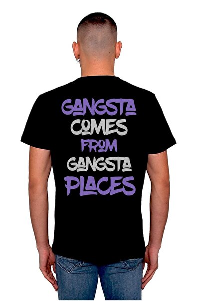 baskwear تي شيرت Gangsta Comes From Gangsta Places للجنسين