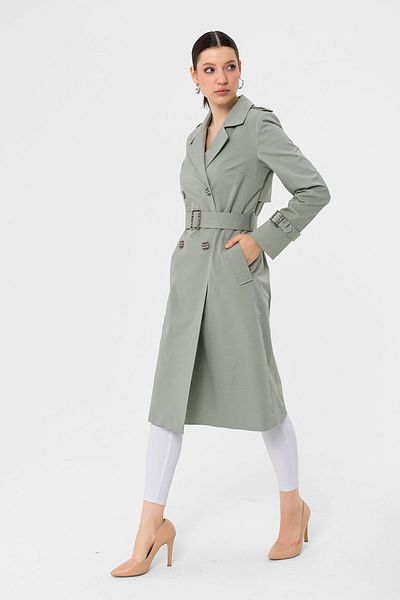 Icon Women's Khaki Şimal Trench Coat 1639 Bb