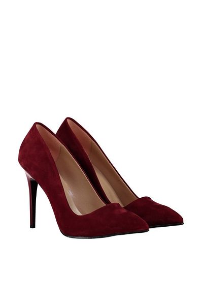 Fox Shoes حذاء بكعب نسائي أحمر كلاريت 8922151902