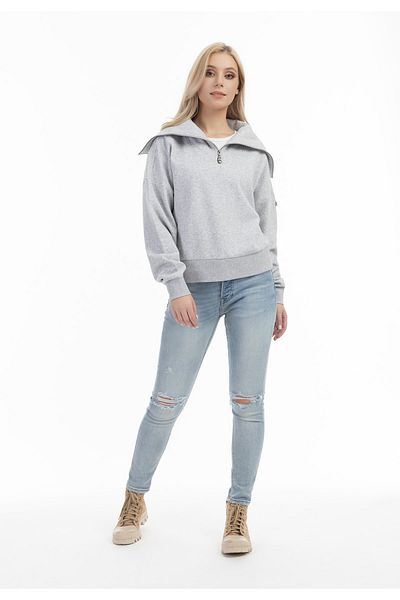 Dreimaster Vintage Oversize Troyer-Pullover