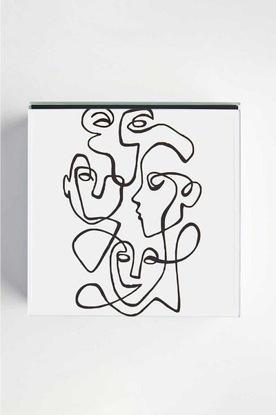 Deeps Brands Decorative Glass Box with Conversational Motif