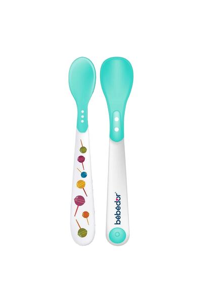 Bebedor Green Heat Sensitive 2-Piece Spoon Set - 6 Months 555