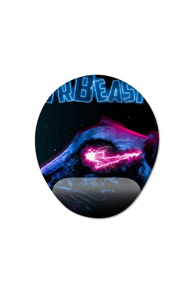 Pixxa السيدموديل لوحة ماوس مع مسند للمعصم من Beast - 12 بيضاوي