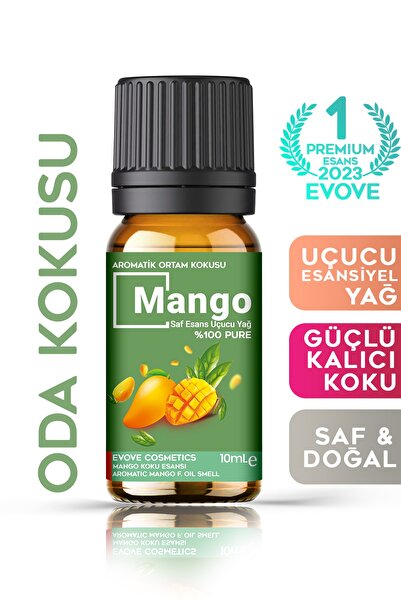 Evove Cosmetics Mango Esansiyel Yağ 10ml %100 Saf & Doğal Ortam Oda Kokusu Uç...
