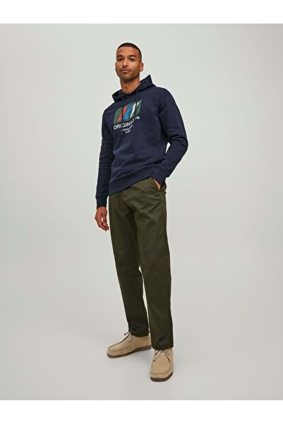 Jack & Jones Суичър с 3 райета Jack Jones 12216046 Jcokim. Суитшърт - тъмносин - M - St05218-navy-m