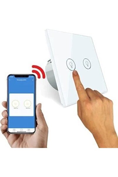 Afark As-872eu Dokunmatik Ikili -çiftli Wi-fi Akıllı Duvar Anahtarı