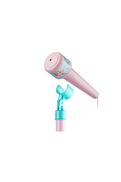 Disney Frozen Disney Frozen Karlar Ülkesi Ayaklı Çift Mikrofon Seti Karaokeli Işıklı Lisanslı 2 Mikrofonlu Dy-7541