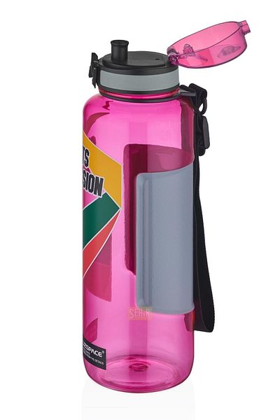 Uzspace 1200ml Large Size - Sports Passion Tritan Water Bottle with Non-Slip and Compartment