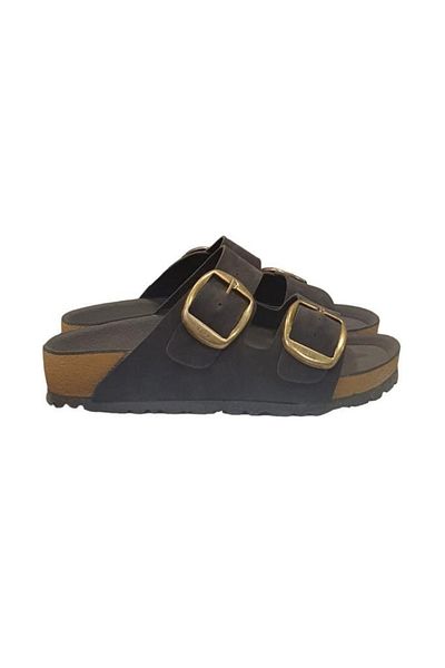 Pierre Cardin Adjustable Double Banded Suede Anatomical Slippers