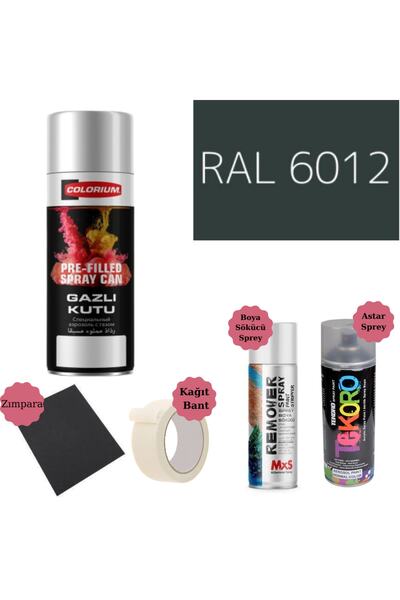 Nalburun 400 ml Doldurulmuş Selülozik Mat Sprey Boya Astar Boya Sökücü Set Ra...