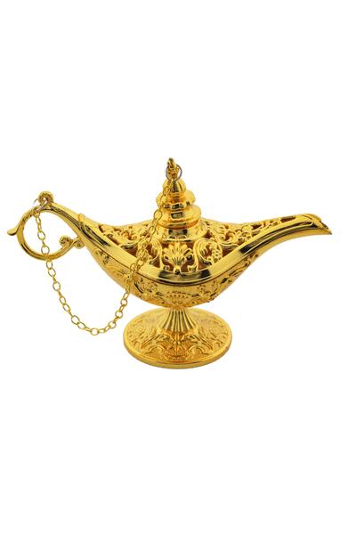 HitDukkan Buhardanlık-tütsülük Sihirli Lamba Alaattin Dekoratif Biblo (18.5cm...