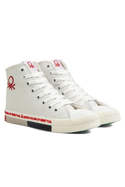 Benetton Alb - Pantofi sport de damă