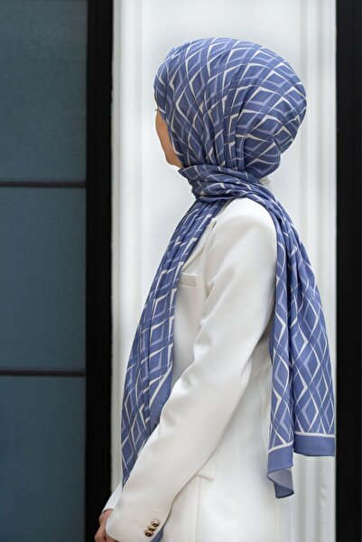 Vissona Şal de mătase de lux Medina pentru femei, albastru bebeluş