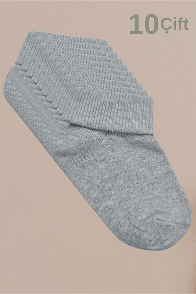Akface 20 Pieces Organic Cotton Socket Newborn And Baby Socks - 10 Pairs, 0-24 Months