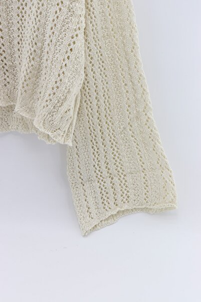 macharelbasic Dámský podrobný ležérní sezónní pletený svetr s rukávy