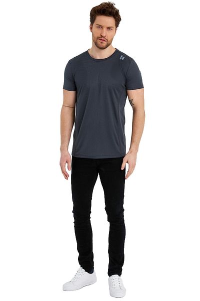 Adams Men's Sports Reflective Printed Polyester T-Shirt