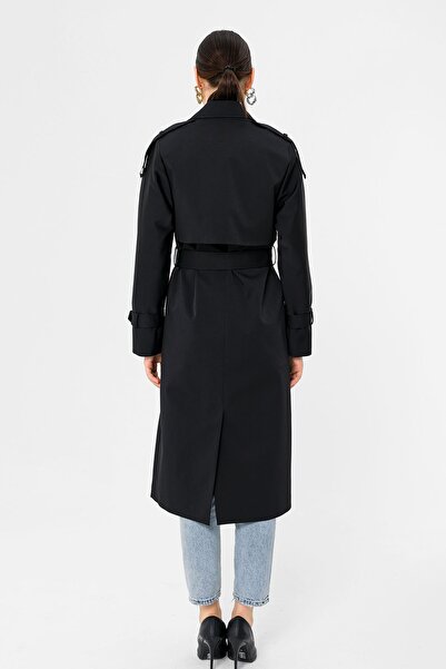 Icon Kadın Siyah Şimal Trençkot 1638 Kb