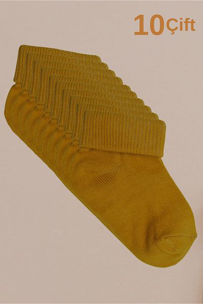 Akface 20 Pieces Organic Cotton Socket Newborn And Baby Socks - 10 Pairs, 0-24 Months
