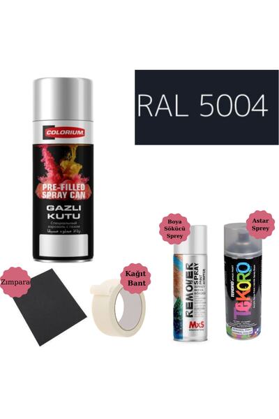 Nalburun 400 ml Doldurulmuş Selülozik Parlak Sprey Boya Astar Boya Sökücü Set...