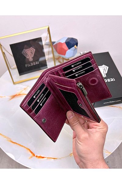 Fil Deri Ultra Elite Genuine Leather Wallet Women Men Use Unisex