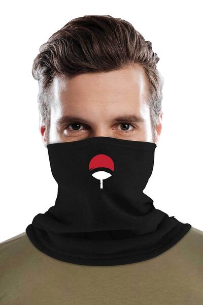 herotasarım Зимовий фліс з візерунком клану Учіха - Шарф Bll3576