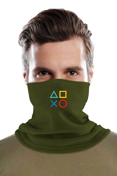 herotasarım Χειμερινός γιακάς λαιμού Fleece Playstation Controller - Έντυπο, Bll3714