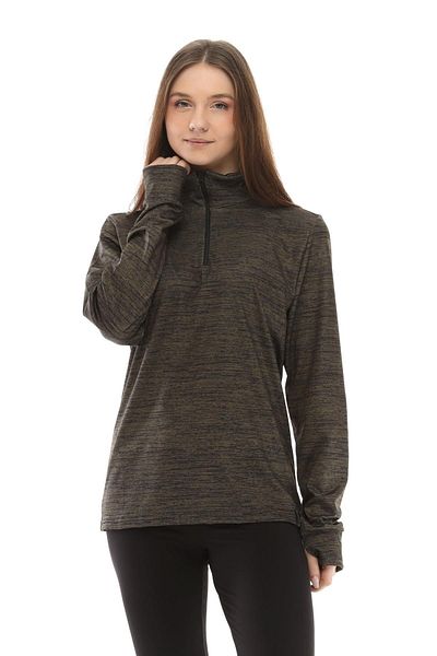 GHASSY CO. Women's Running Moisture Absorbing UV Sun Protection Fence Detailed Long Sleeve Outdoor Sports Tshirt
