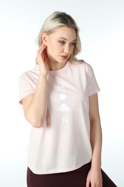 defys Tricou cu mânecă scurtă cu imprimeu pentru damă, cu decolteu, roz Mel