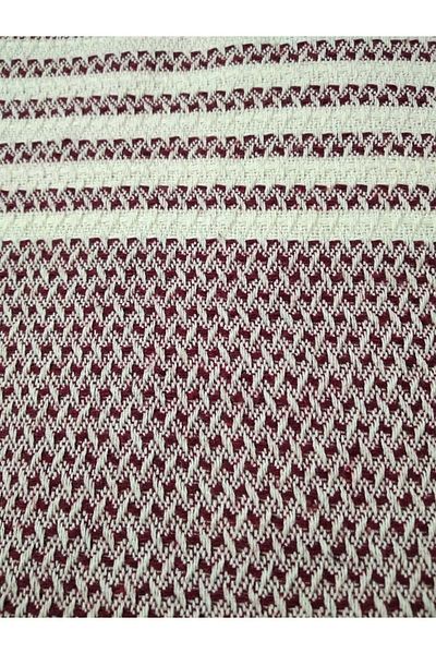 Mandaş Cotton Non-Slip Wicker Woven Sofa-Couch Bed Cover 180x220 - Claret Red