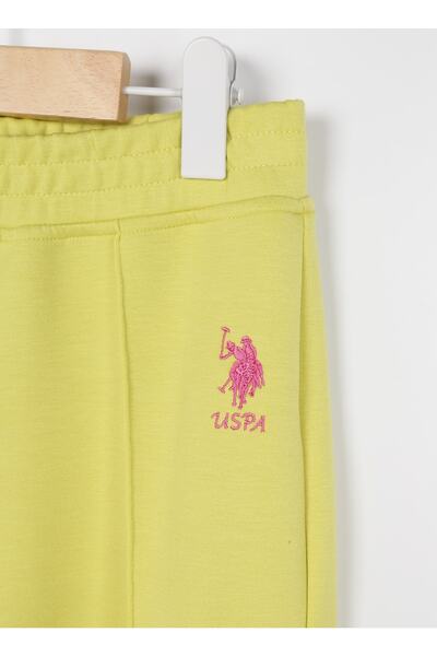 U.S. Polo Assn. Lastikli Paça Yeşil Kız Çocuk Eşofman Altı Pant