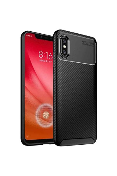 Smart Tech Xiaomi Mi 8 Pro Karbon Desenli Negro Silikon Kılıf