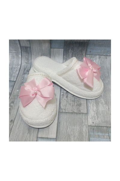 Miss Cici Women's Pink Big Bow Maternity Crown and Maternity Slippers Set – Maternity Set – Maternity Set – Maternity S
