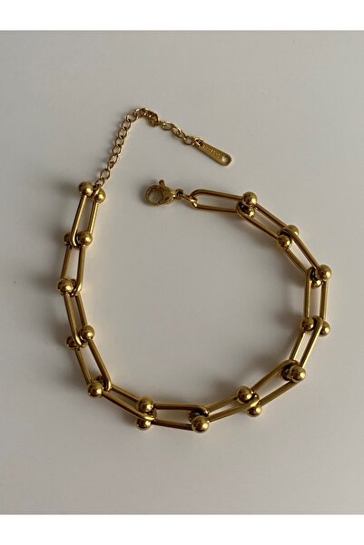Owentis Steel Gold Tiffany Model Basic Bracelet - Does not blacken-