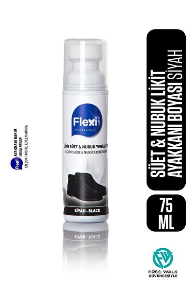 FLEXİCARE Süet Ve Nubuk Yenileyici Likit Ayakkabı Boyası Flexi Care Siyah Ren...